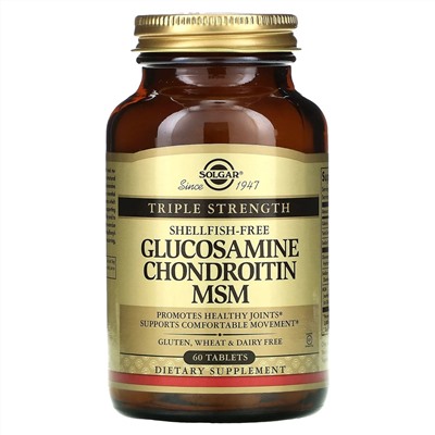 Glucosamine Chondroitin MSM (2 таблетки) Solgar, США таблетки 60