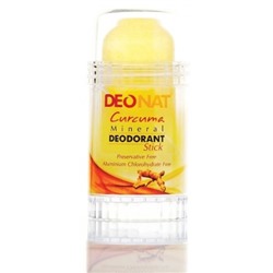 Дезодорант-Кристалл "ДеоНат"с КУРКУМОЙ , желтый стик , вывинчивающийся (twist-up), 80 гр.