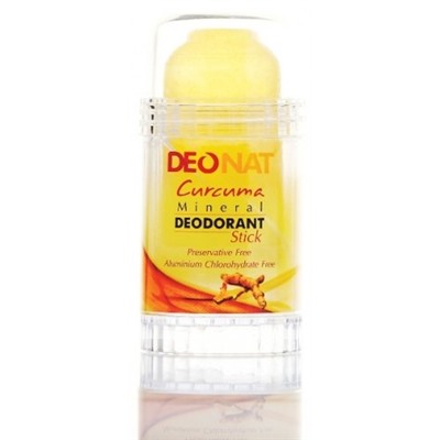Дезодорант-Кристалл "ДеоНат"с КУРКУМОЙ , желтый стик , вывинчивающийся (twist-up), 80 гр.