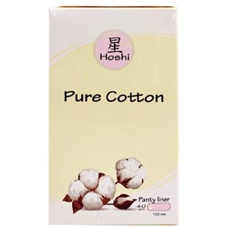 HOSHI. Pure Cotton Прокладки гигиенические ежедневные Panty Liner (150мм), 40шт
