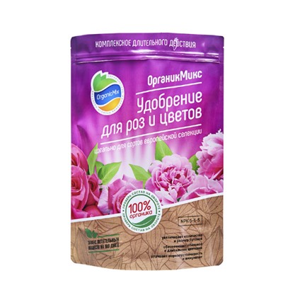 ОрганикМикс удобрение для роз и цветов 850г