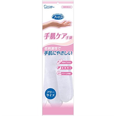 Перчатки из вискозы "Family" косметические для ухода за кожей рук, размер универсальный (белые) 1 пара