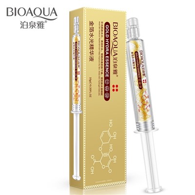 Сыворотка для лица Bioaqua Gold Hydra Essence 24K эссенция с частицами золота и гиалуроновой кислотой