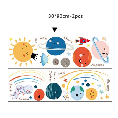 Наклейка многоразовая интерьерная  "Солнечная система" (2704)