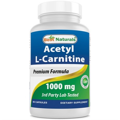 Acetyl L-Carnitine 1000mg (1 капсула) Best Naturals, США капсулы 60