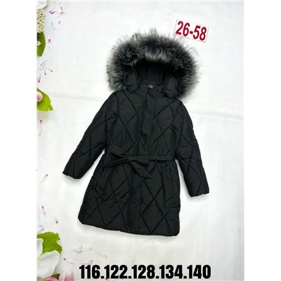 Куртка удлиненая Зима ПОГО рр 116-140 Черный, Коричневый