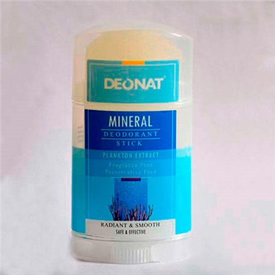 Дезодорант-Кристалл "ДеоНат" с экстрактом планктонных микроорганизмов, стик плоский, вывинчивающийся (twist-up), 100 гр.