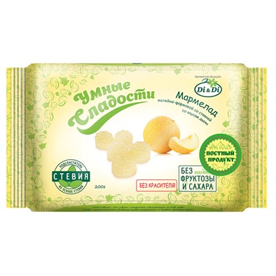 Умные сладости Мармелад желейный со вкусом дыни, 200г