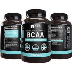 Bcaa 1500mg (3 капсулы) Pure Natural Source, США капсулы 90