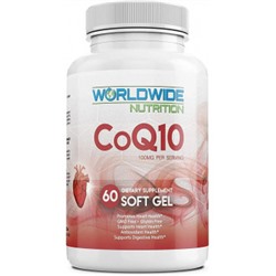 CoQ10 100mg (1 капсула) Worldwide Nutrition, США капсулы 60