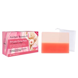 Aichun Beauty. Мыло мягкое, для выравнивания тона кожи, Private Part Whitening Pink  Essence, 100г.