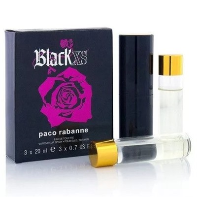 PACO RABANNE BLACK XS L'EXCES FOR WOMEN EDT 3x20ml