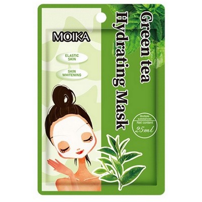 Тканевая маска для лица  с зелёным чаем Moika