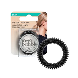Резинка-браслет для волос invisibobble SLIM True Black (с подвесом)