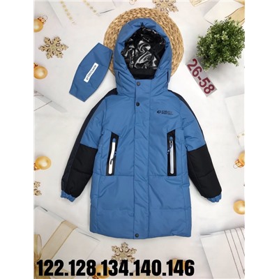 Куртка Зима Горнолыжка. Размер 122-146  Синяя