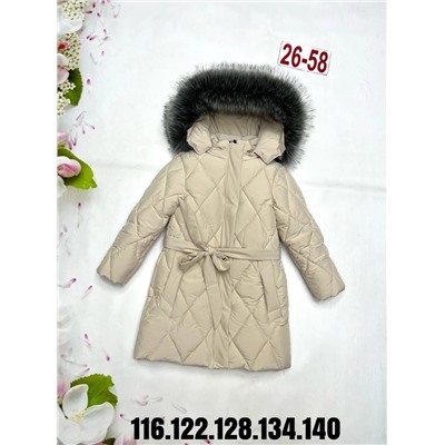Куртка удлиненая Зима ПОГО рр 116-140 Св-серый, Серый
