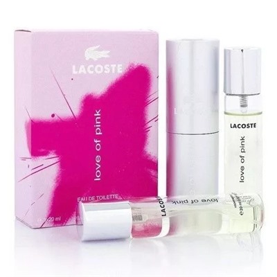 LACOSTE LOVE OF PINK FOR WOMEN EDP 3x20ml