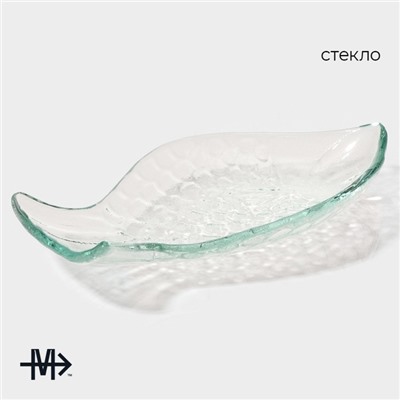 Блюдо стеклянное сервировочное Magistro «Авис. Рыба», 14×8×2,7 см
