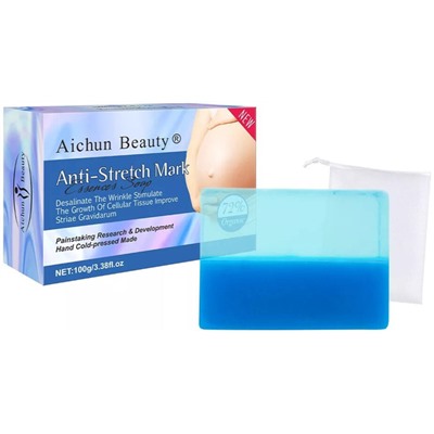 Aichun Beauty. Мыло-эссенция против растяжек с эссенцией,  Anti Stretch Mark  Essence Soap, 100г.