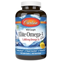 Carlson Labs | Elite Omega-3 - 1600мг, 90 Капсул (2капс)
