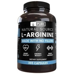 L-Arginine 1000mg (3 капсулы) Pure Natural Source, США капсулы 90