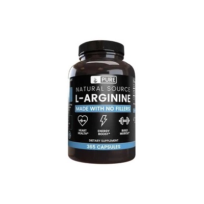 L-Arginine 1000mg (3 капсулы) Pure Natural Source, США капсулы 90