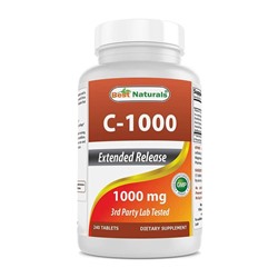 Vitamin C 1000mg (1 таблетка) BestNaturals, США капсулы 240