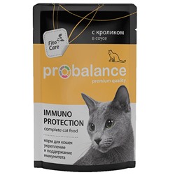 ProBalance влаж.д/кошек 85г Immuno Protection кролик в соусе