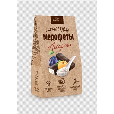 Медофеты Ассорти с йогуртом/курагой/черносливом и медом,150г