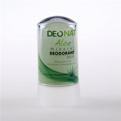 Дезодорант-Кристалл "ДеоНат"с соком АЛОЭ, стик зеленый, 60 гр.