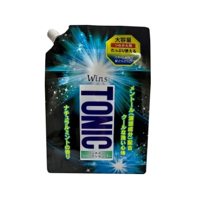 Охлаждающий шампунь 2 в 1 с кондиционером-тоником "Wins rinse in tonic shampoо" 900 г (мягкая упаковка с крышкой)