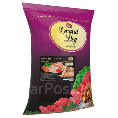 Grand Dog Duck and rice утка/рис для собак всех пород 10 кг