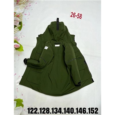 Куртка удлиненая Зима ПОГО рр 122-152 Зеленая