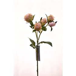 Роза кустовая искусственная 5голов h38см крем