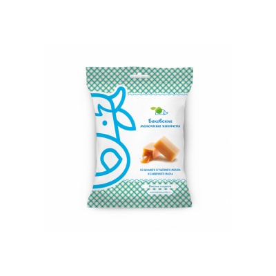 Бековские конфеты «Крувка» 250 г в пакете, флоупак/молочные