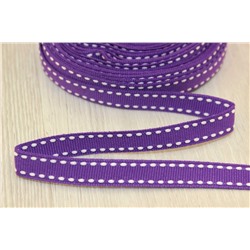 Декоративная лента с прострочкой (фиолетовый), 10мм * 6 ярдов