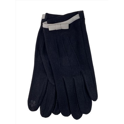 Женские демисезонные перчатки из хлопка, цвет черный
