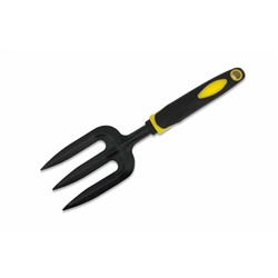 Вилка посадочная прорезиненная черно-желтая ручка (А-11)