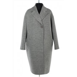 02-2977 Пальто женское утепленное валяная шерсть серый