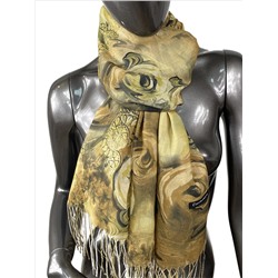 Легкий палантин-шарф с узором , мультицвет