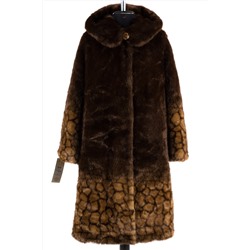 02-1259 Пальто шуба искусственная женская SALE Искусственный мех Янтарь-коричневый
