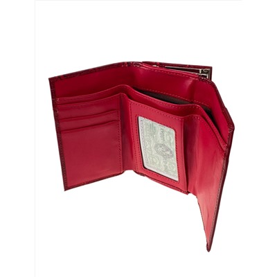 Женский кошелек с фермуаром из искусственной кожи, цвет красный