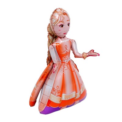 Шар фольгированный 30" «Девочка в оранжевом платье», под воздух