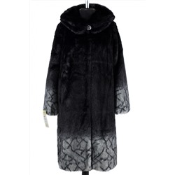 02-1262 Пальто шуба искусственная женская SALE Искусственный мех черно-серый