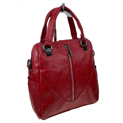 Женская сумка-рюкзак из искусственной кожи, цвет красный