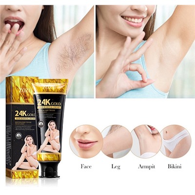 ZOZU Крем для депиляции 24K Gold HAIR REMOVAL CREAM 100гр