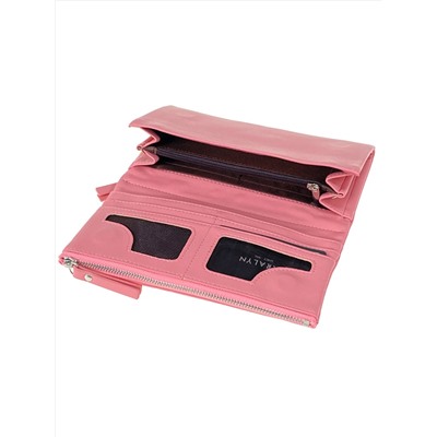Женское портмоне из искусственной кожи, цвет розовый