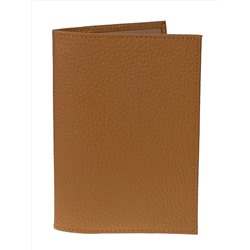Обложка для паспорта из натуральной кожи, цвет светло коричневый