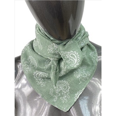 Лёгкий платок с принтом, цвет зеленый