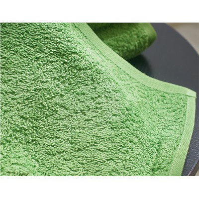 Полотенце махровое Spicy green, без рисунка, зеленый